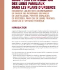 Guide pour L’intégration des Liens Familiaux dans les Plans D’urgence