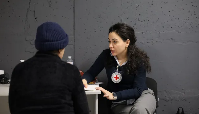 Meeting with the family member in Kharkiv