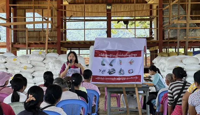 Myanmar. The ICRC team in Myitkyina conducted risk awareness and safer behavior (RASB) sessions with 519 people participating from villages in Waingmaw, Mohyin and Myitkyina townships in Kachin.