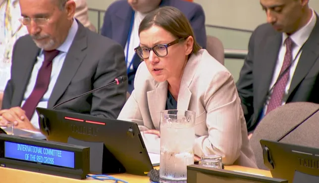 ICRC president Mirjana Spoljaric speaking at the 81st General Assembly