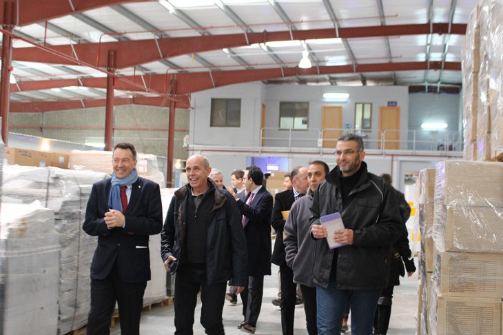 Amman, Jordan.  CSG members visit the ICRC’s Amman warehouse, guided by the president of the ICRC and the ICRC team in Jordan. This is the largest ICRC warehouse in the world, supporting operations in the Middle East and beyond.