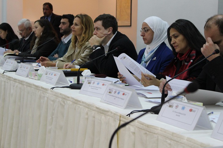 Jordanian Institute of Diplomacy, Amman, Jordan.  Discussion on the roles of the private sector, neighbouring States and the international community in helping the refugees.
