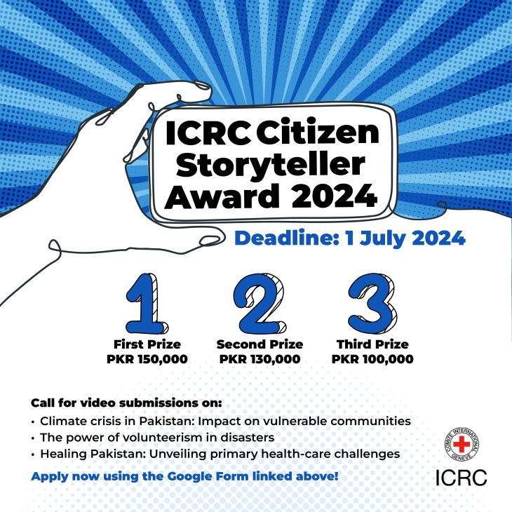 ICRC Pakistan Citizen Storyteller Award Poster
