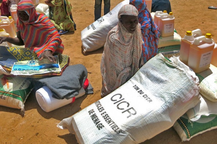Tabankort, Bourem circle, Gao. The ICRC distributes household items and food.