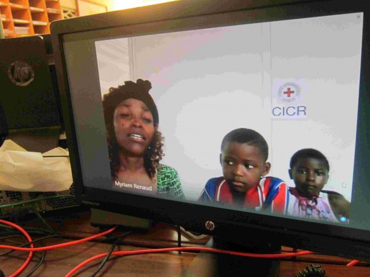 L'image que voit Christella et Hervé au cours de la vidéo-conférence.