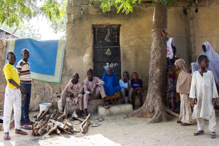 Ahmed and Yussuf Chiroma, surrounded by family and friends.