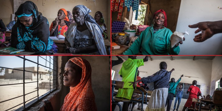 Mosaique d'images illustrant les activités du projet de soutien aux familles des migrants disparus