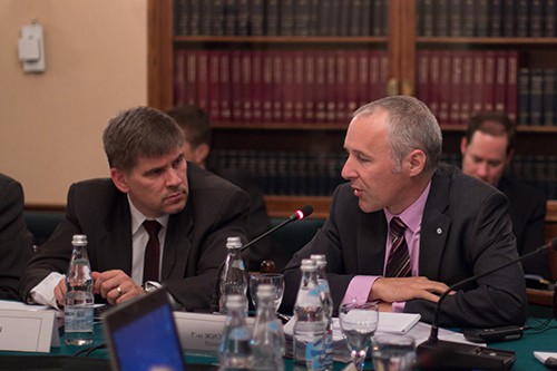 ICRC legal adviser Laurent Gisel delivers a speech. [CC BY-NC-ND / ICRC / G. Balzamova]