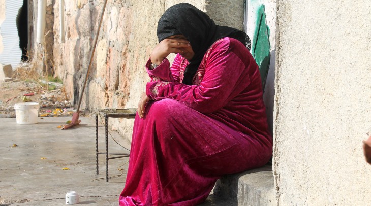 Syria crisis, Winter. Um Abdul Rahman displaced in the Tariq al-Bab district of eastern Aleppo