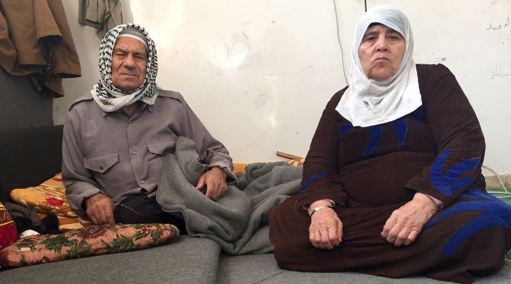 Syria crisis, Winter. Um and Abu Mohammed displaced in Kessweh, rural Damascus