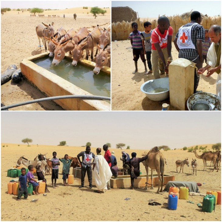 Likraker, región de Tombuct, Malí. Equipos del CICR rehabilitaron el sistema de distribución de agua potable y construyeron dos fuentes para abastecer a unas 1.200 personas y su ganado. CC BY-NC-ND / CICR / H. Ould Aly